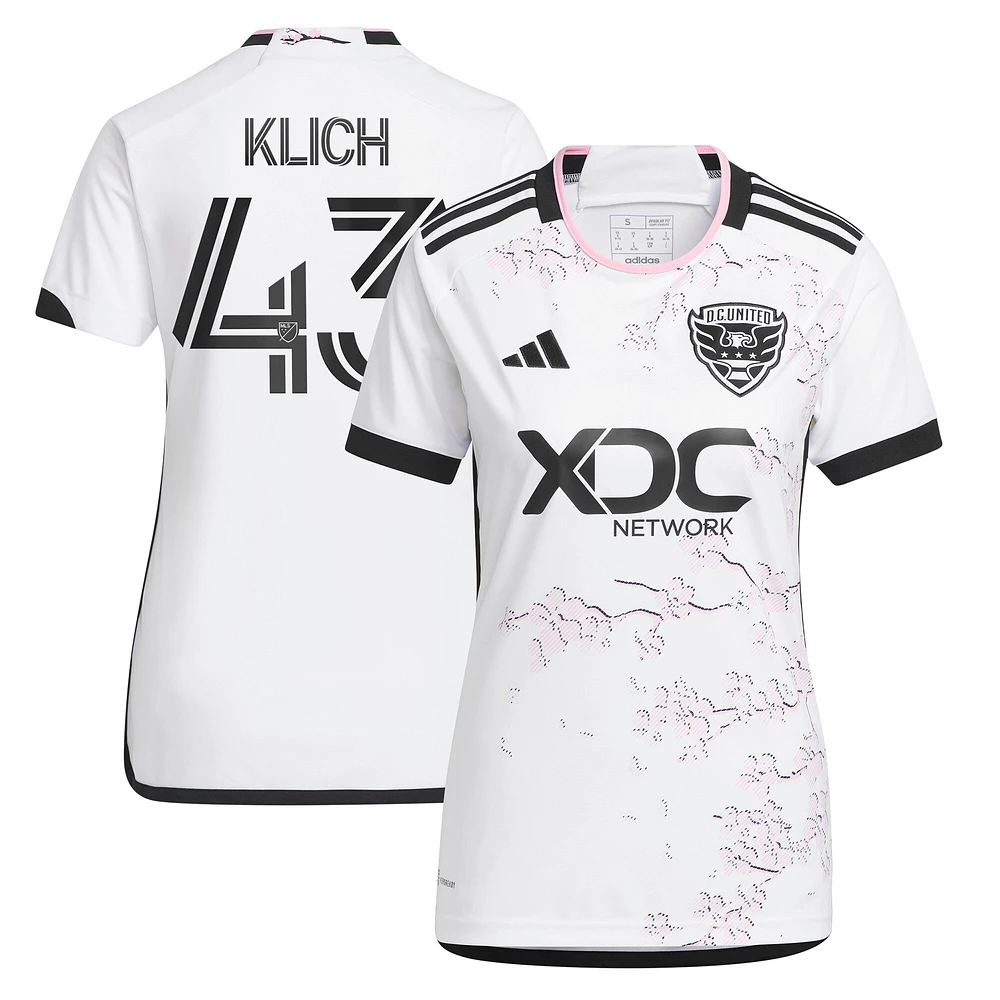 Maillot Femme adidas Mateusz Klich Blanc D.C. United 2023 The Cherry Blossom Kit Replica Player