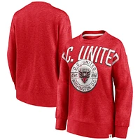 Women's Fanatics Red D.C. United True Classics Oversized Pullover Sweatshirt