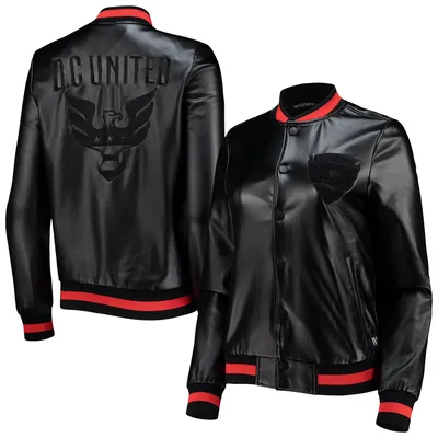 D.C. United The Wild Collective Women's Full-Snap Bomber Jacket - Black