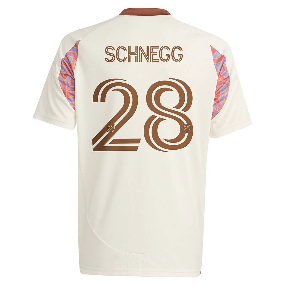 Maillot de joueur réplique adidas David Schnegg Natural D.C. United 2025 The Soul Kit pour jeunes