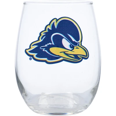 Poules bleues combattantes du Delaware 15 oz. Verre à vin sans pied
