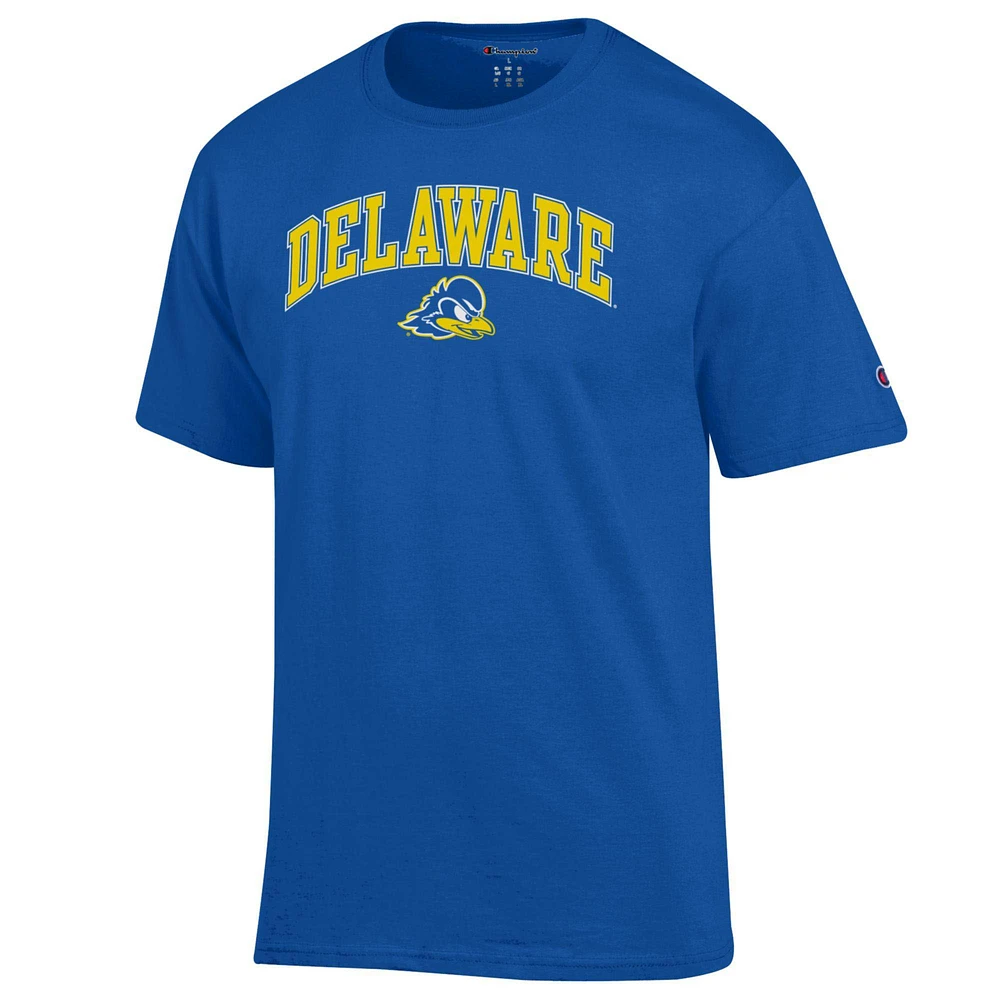 Men's Champion  Royal Delaware Fightin' Blue Hens Arch Over Logo T-Shirt