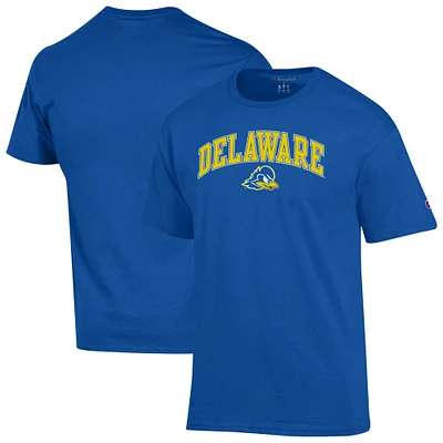 Men's Champion  Royal Delaware Fightin' Blue Hens Arch Over Logo T-Shirt