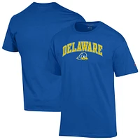 Men's Champion  Royal Delaware Fightin' Blue Hens Arch Over Logo T-Shirt