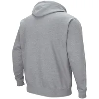 Colosseum Heathered Grey Delaware Fightin' Blue Hens Arch & Logo 3.0 Pull à capuche pour hommes