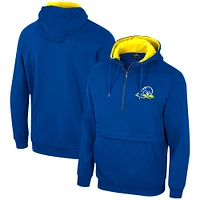 Men's Colosseum Royal Delaware Fightin' Blue Hens Team Half-Zip Pullover Hoodie