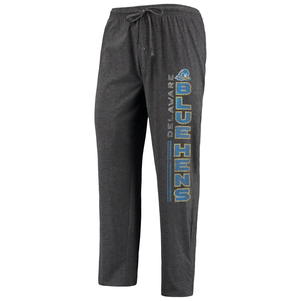 Men's Concepts Sport Heathered Charcoal/Royal Delaware Fightin' Blue Hens Meter T-Shirt & Pants Sleep Set