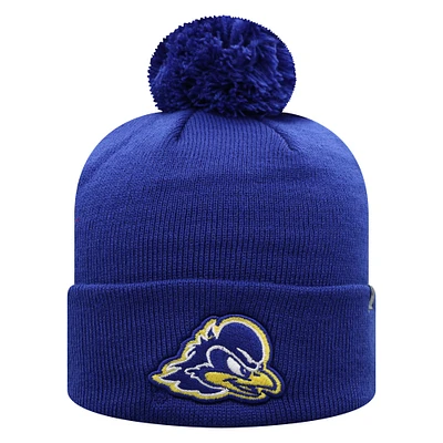 Men's Top of the World Royal Delaware Fightin' Blue Hens Tow Cuffed Knit Hat with Pom