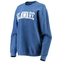 Sweat-shirt Pressbox Royal Delaware Fightin' Blue Hens Comfy Cord Vintage Wash Basic Arch pour femme