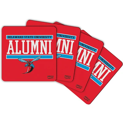 Ensemble de 4 sous-verres en néoprène Delaware State Hornets Alumni