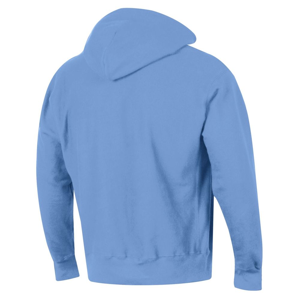 Men's Champion Light Blue Delaware State Hornets Tall Arch Pullover Hoodie