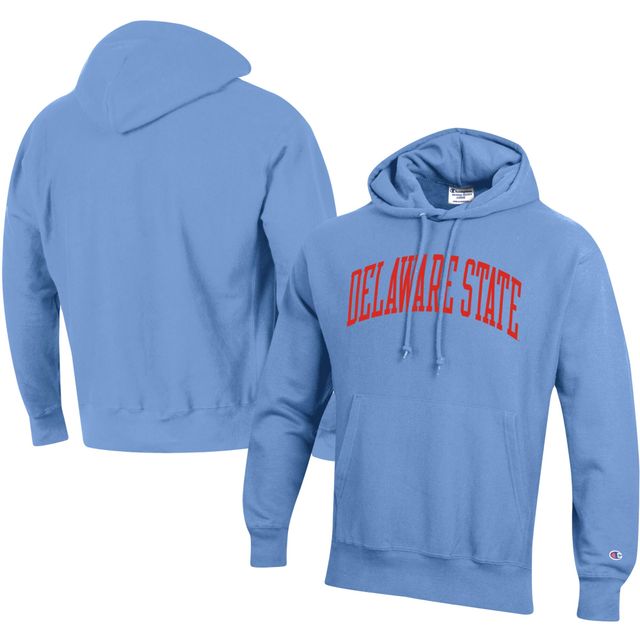 Sweat-shirt à capuche bleu clair Champion pour hommes Delaware State Hornets Big & Tall Arch Reverse Weave