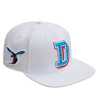 Casquette snapback en laine blanche Pro Standard pour homme des Hornets de l'État du Delaware