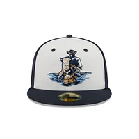 Men's New Era  Off White Delmarva Shorebirds Theme Nights 59FIFTY Fitted Hat
