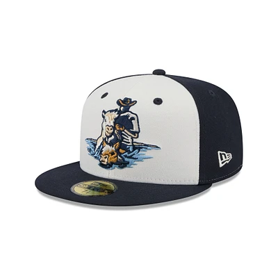 Men's New Era  Off White Delmarva Shorebirds Theme Nights 59FIFTY Fitted Hat