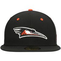 Men's New Era Black Delmarva Shorebirds Authentic Collection Team Home 59FIFTY Fitted Hat