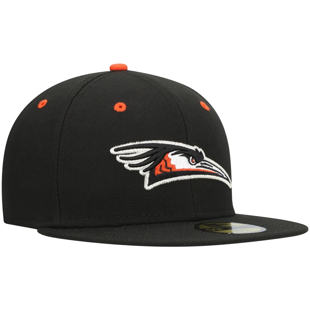 Men's New Era Black Delmarva Shorebirds Authentic Collection Team Home 59FIFTY Fitted Hat