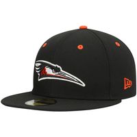 Men's New Era Black Delmarva Shorebirds Authentic Collection Team Home 59FIFTY Fitted Hat