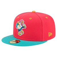 Men's New Era Red Delmarva Shorebirds Copa de la Diversión 59FIFTY Fitted Hat