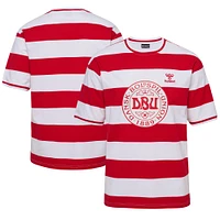 Men's Red Denmark National Team Striped T-Shirt