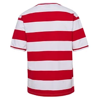 Men's Red Denmark National Team Striped T-Shirt