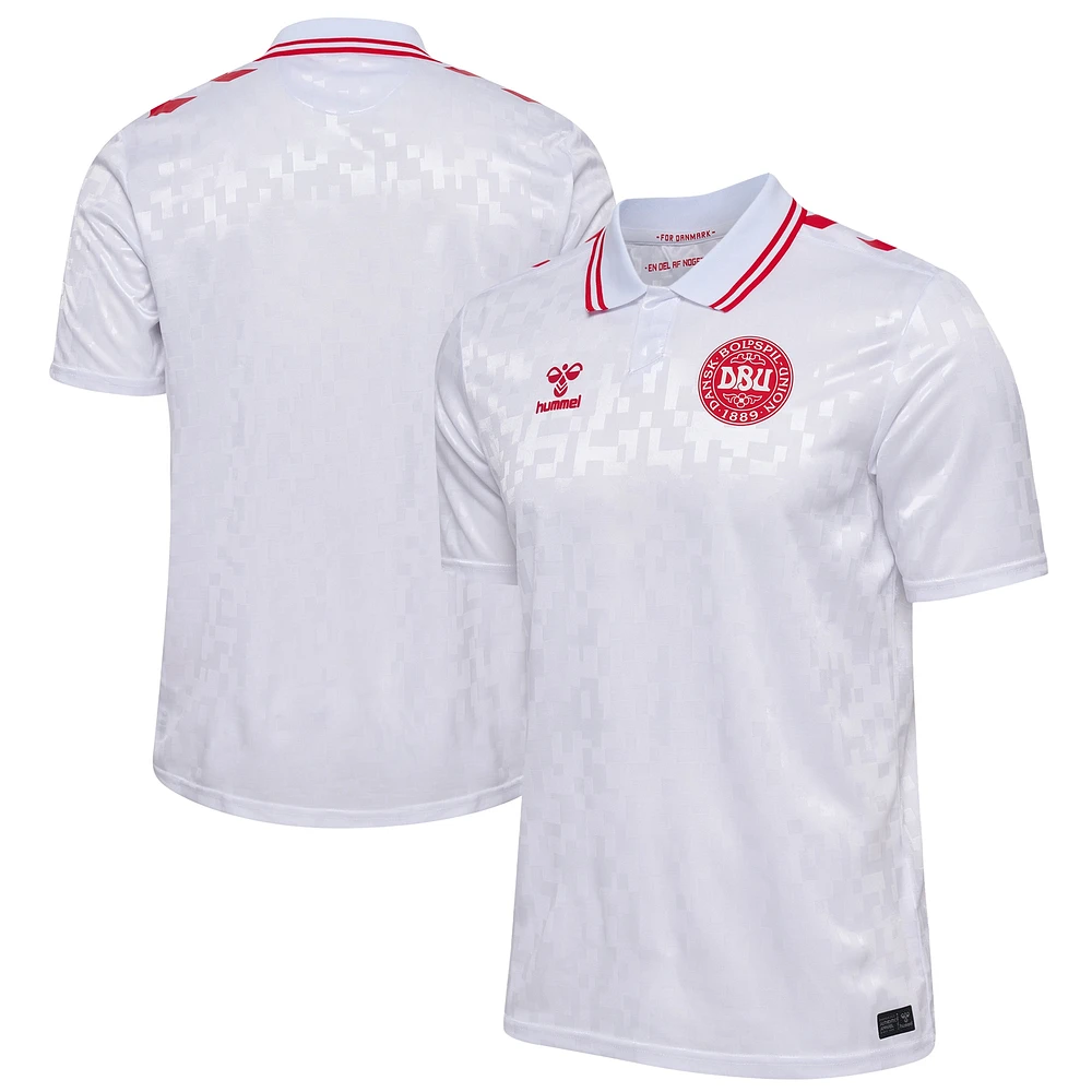 Maillot blanc réplique de l'équipe nationale du Danemark 2024 pour hommes