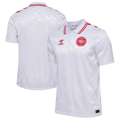 Maillot blanc réplique de l'équipe nationale du Danemark 2024 pour hommes