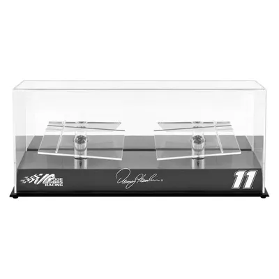 Denny Hamlin Fanatics Authentic #11 Joe Gibbs Racing 2 Car 1/24 Scale Die Cast Display Case With Platforms