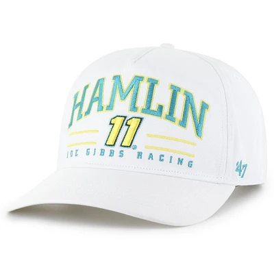 Men's '47  White Denny Hamlin  Roscoe Hitch Adjustable Hat