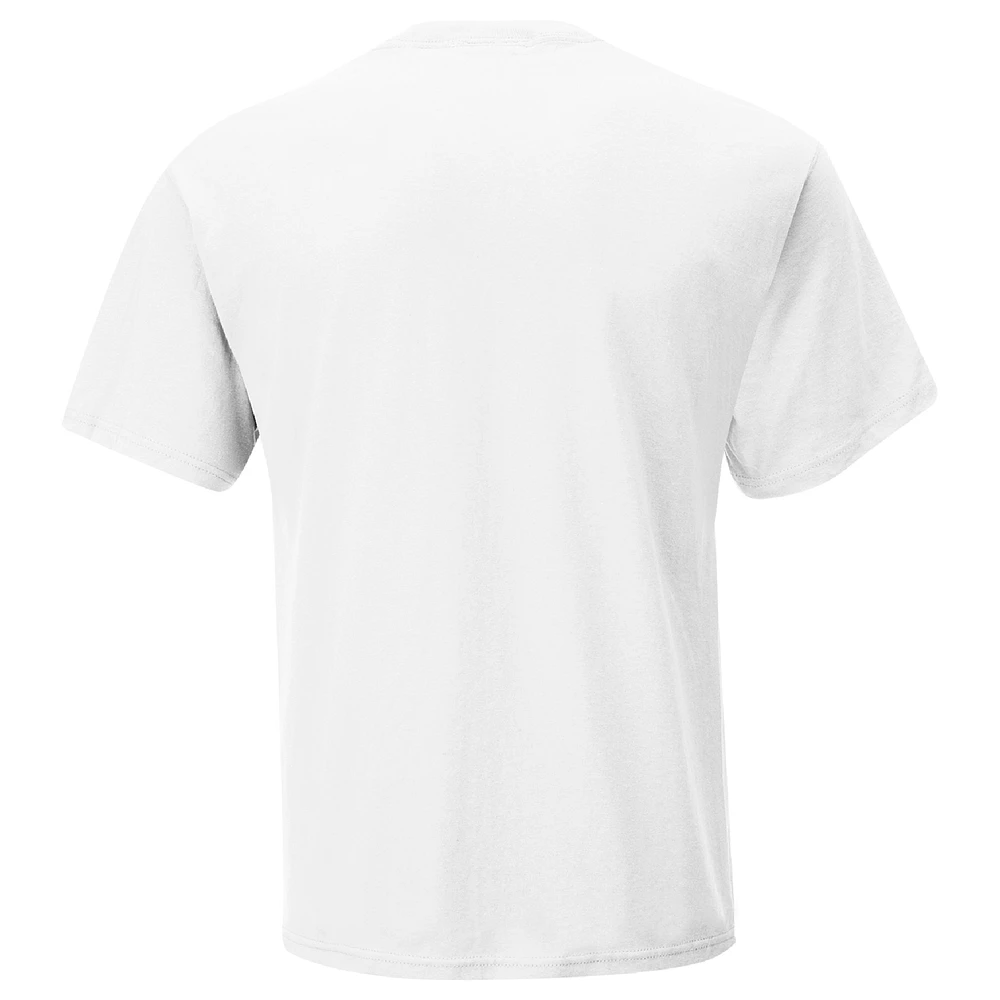 T-shirt noir à damier pour homme, Denny Hamlin, vainqueur de la course Goodyear 400 2025