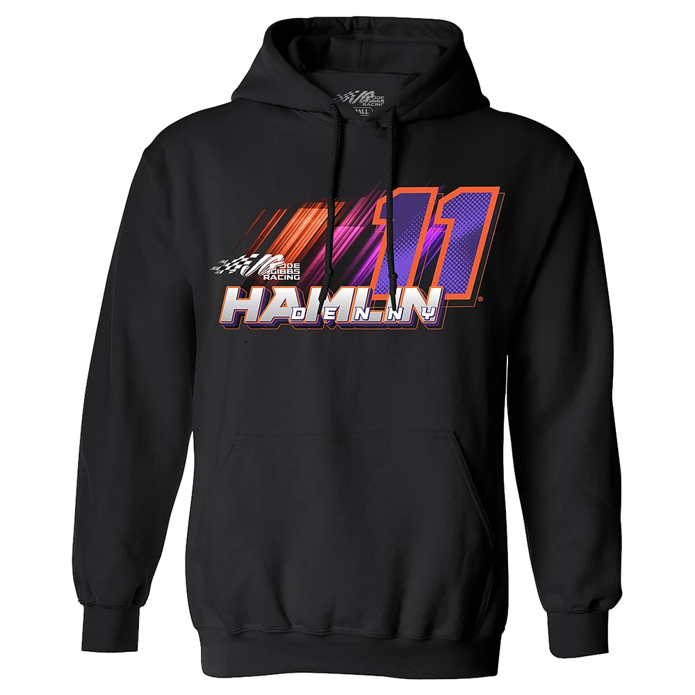 Men's Joe Gibbs Racing Team Collection  Black Denny Hamlin FedEx Pullover Hoodie