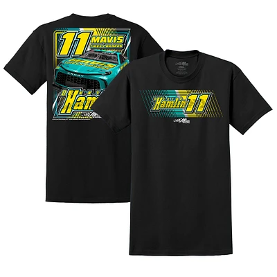 T-shirt noir pour homme de la collection Joe Gibbs Racing Team avec voiture Denny Hamlin Mavis