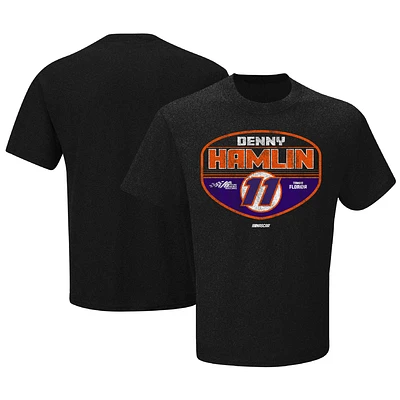 T-shirt noir Denny Hamlin Tailgate de la collection Joe Gibbs Racing Team pour hommes