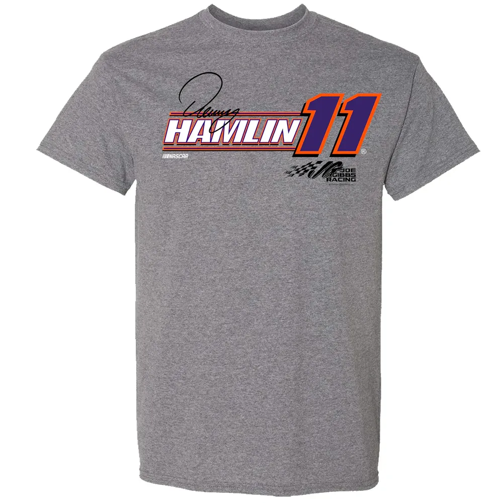 Lids Denny Hamlin Joe Gibbs Racing Team Collection Lifestyle 1-Spot T-Shirt  - Gray