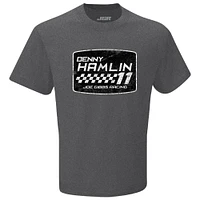 Men's Joe Gibbs Racing Team Collection Heather Charcoal Denny Hamlin Vintage T-Shirt