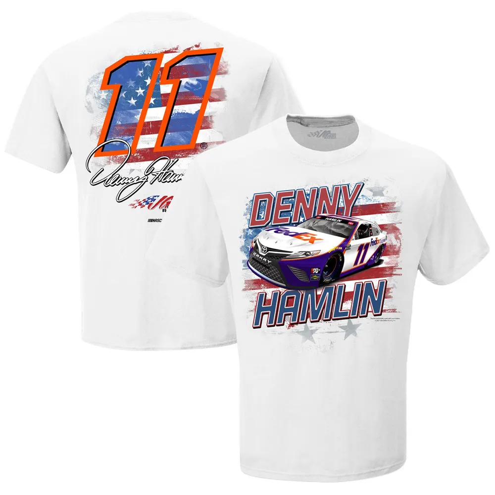 Lids Denny Hamlin Joe Gibbs Racing Team Collection FedEx Old Glory