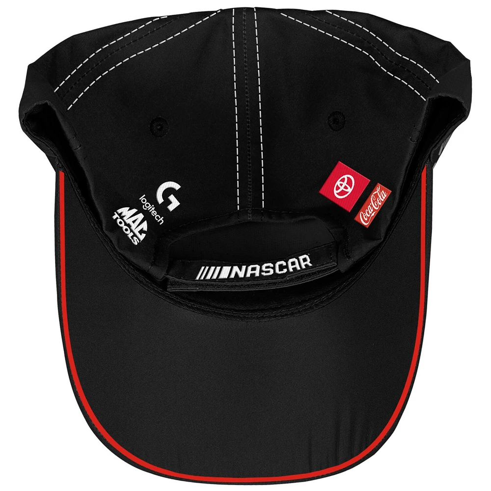 Unisex Checkered Flag Sports Black Denny Hamlin FedEx Uniform Adjustable Hat