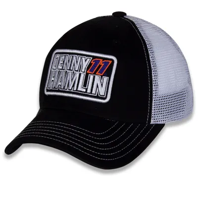 Denny Hamlin Joe Gibbs Racing Team Collection Women's Name & Number Patch Adjustable Hat - Black/White