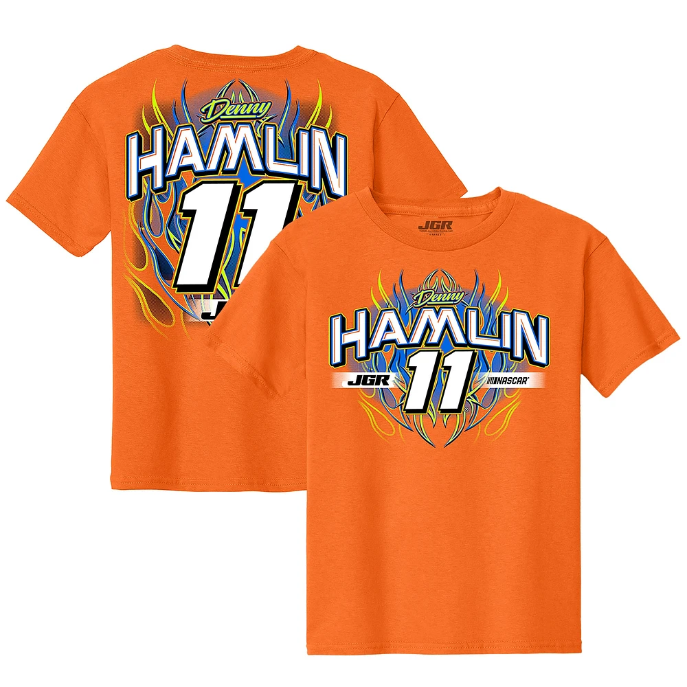 Youth Joe Gibbs Racing Team Collection  Orange Denny Hamlin Name & Number T-Shirt