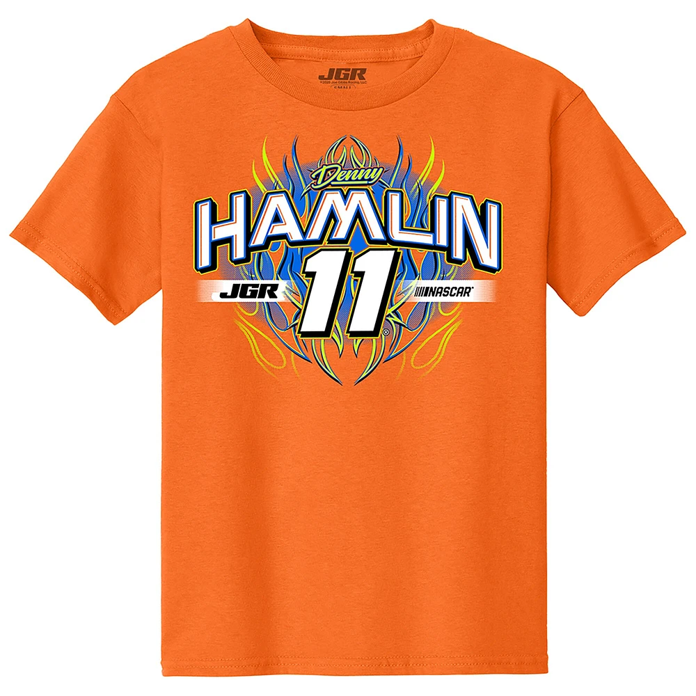 Youth Joe Gibbs Racing Team Collection  Orange Denny Hamlin Name & Number T-Shirt