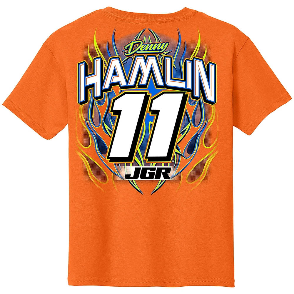 Youth Joe Gibbs Racing Team Collection  Orange Denny Hamlin Name & Number T-Shirt