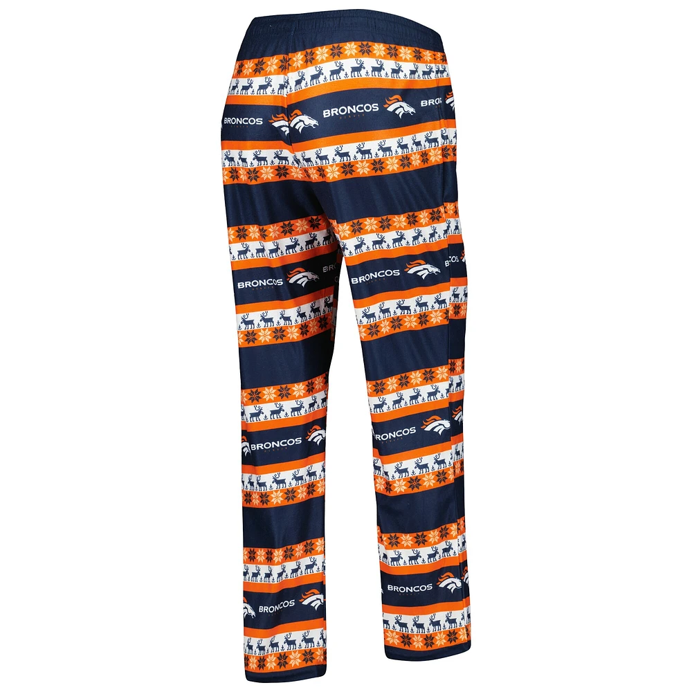 Pyjama FOCO pour femme bleu marine Denver Broncos Wordmark Ugly