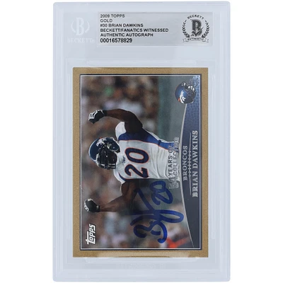 Brian Dawkins Denver Broncos Autographed 2009 Topps Gold #30 #/2009 Beckett Fanatics Witnessed Authenticated Card 