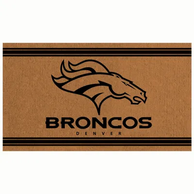 Denver Broncos 30'' x 18'' Logo Turf Mat - Brown