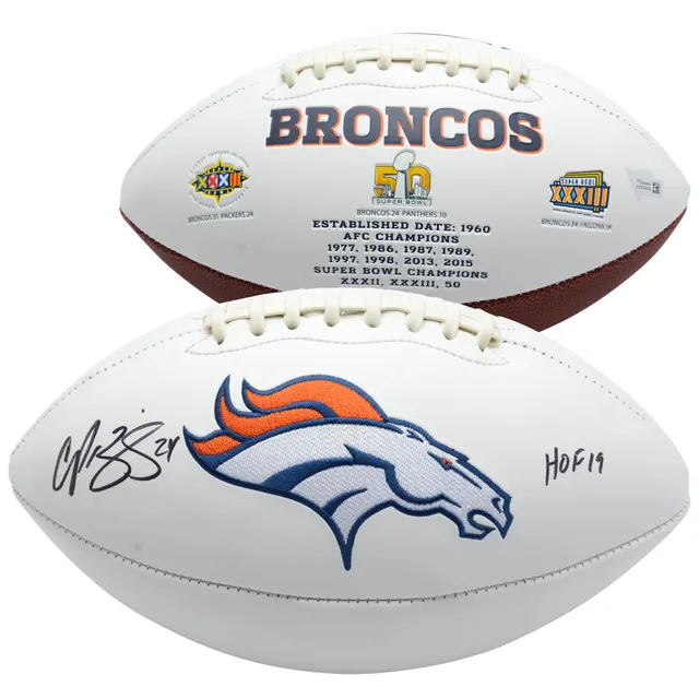 Denver Broncos John Elway Autographed White Authentic Mitchell