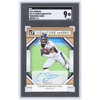 Carte Panini Donruss Bronze 2022 autographiée Cortland Sutton Denver Broncos #SM-CS #1/1 SGC authentifiée 9