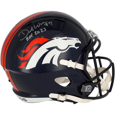 DeMarcus Ware Denver Broncos Autographed Riddell Speed Replica Helmet with "HOF 23" Inscription