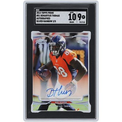 Demaryius Thomas Denver Broncos Autographed 2013 Topps Prime Silver Rainbow #51 #2/5 SGC Authenticated 9/10 Card