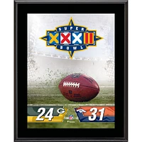 Ensemble de plaques de champion du Super Bowl sublimées Denver Broncos 10,5" x 13"