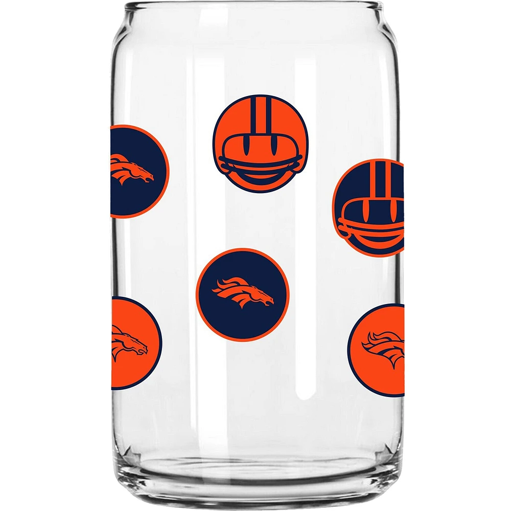 Broncos de Denver 16 oz. Smiley peut verre